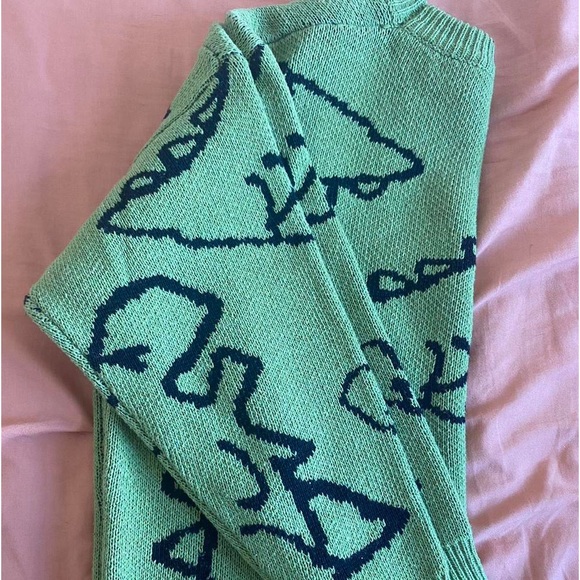 Knitted sweater green dinasours - Picture 6 of 6